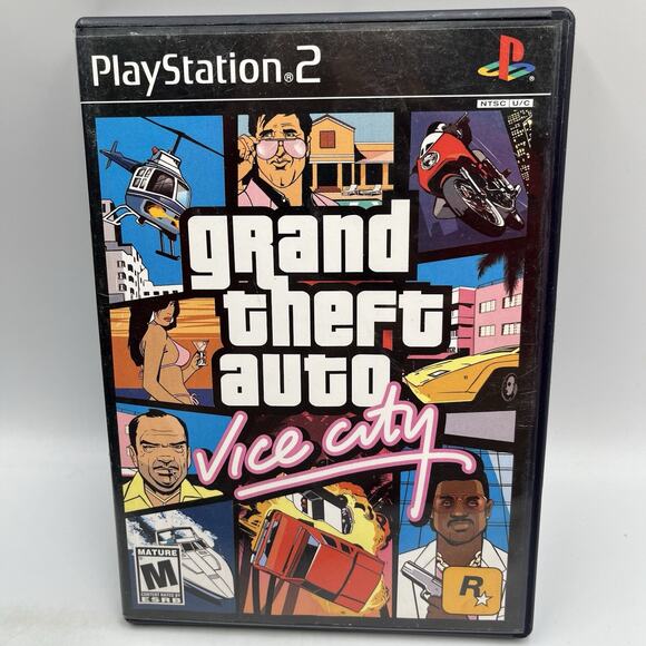 Grand Theft Auto: Vice City (Sony PlayStation 2 PS2, 2002) Complete CIB W/ Map - Picture 1 of 7